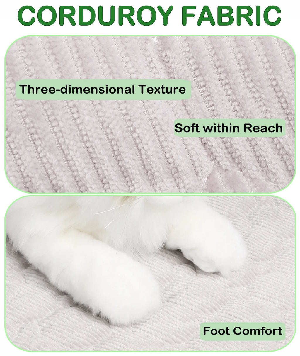 Extra Large Dog Crate Mat,48 X 36 Inch Dog Kennel Mat with Anti-Slip Bottom, Washable Soft Corduroy Dog Mat with Three-Dimensional Texture and Durable Fine Hemming