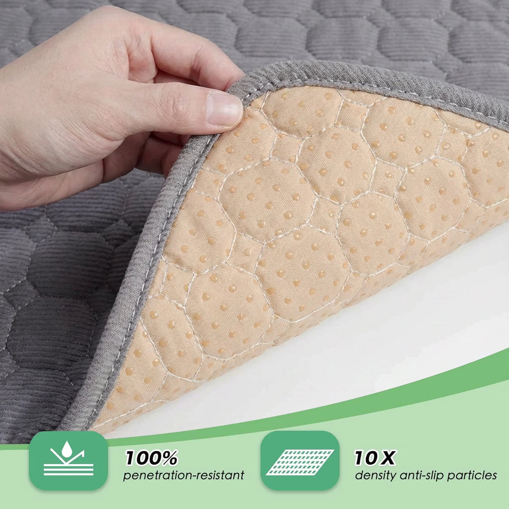 Extra Large Dog Crate Mat,48 X 36 Inch Dog Kennel Mat with Anti-Slip Bottom, Washable Soft Corduroy Dog Mat with Three-Dimensional Texture and Durable Fine Hemming